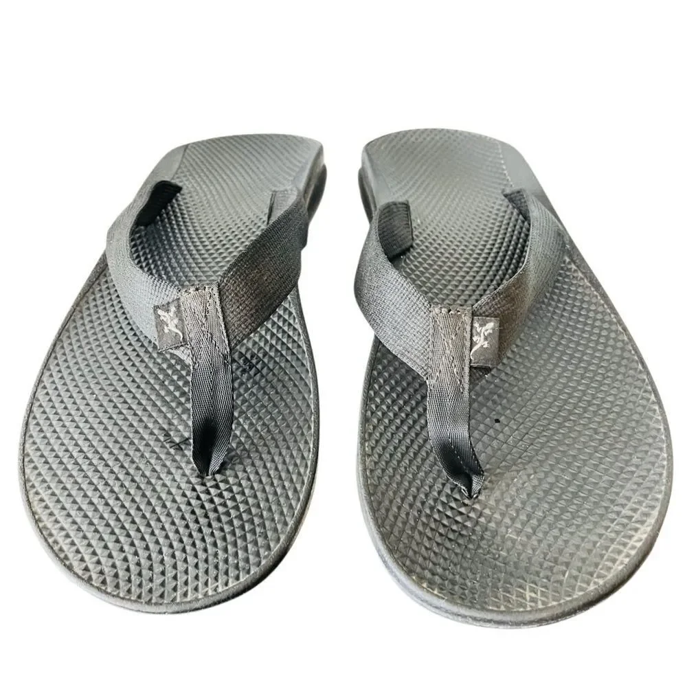 CHACO MEN'S CLASSIC FLIP SANDALS - BLACK estimate size 12-12.5
